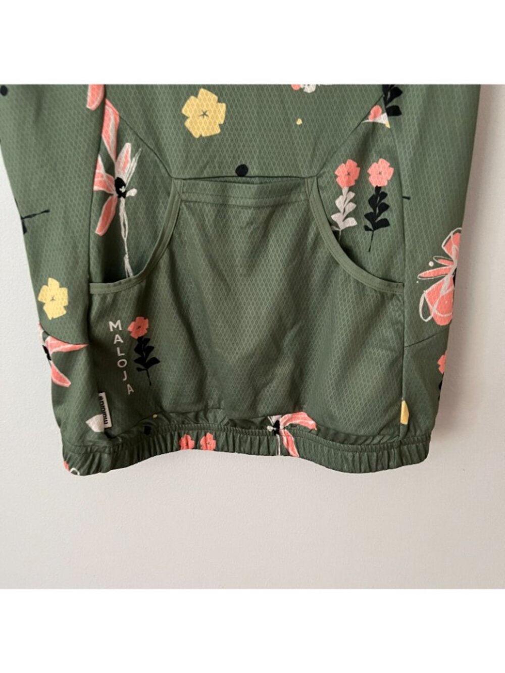 Maloja Green Floral Sleeveless Cycling Jersey Women's Size Medium - Picture 8 of 10